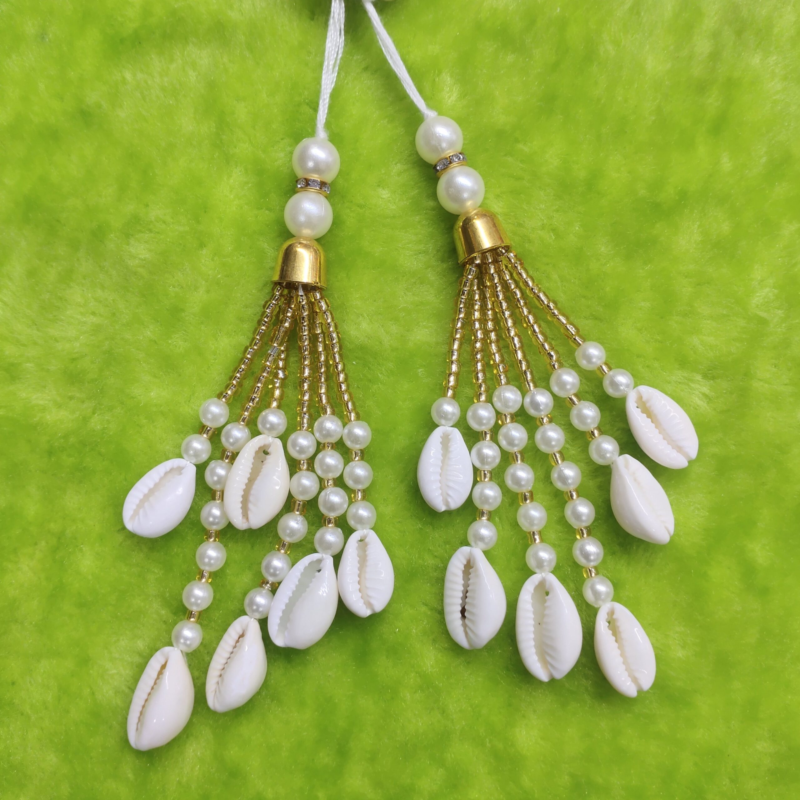 Shell Latkan – Cowrie Shell Tassels (Pack of 12)